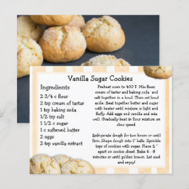 Vanilla Sugar Cookies Recipcard Briefkaart