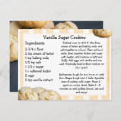 Vanilla Sugar Cookies Recipcard Briefkaart (Voorkant / Achterkant)