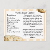 Vanilla Sugar Cookies Recipcard Briefkaart (Voorkant)