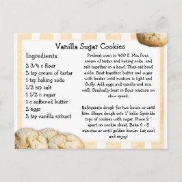 Vanilla Sugar Cookies Recipcard Briefkaart