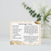 Vanilla Sugar Cookies Recipcard Briefkaart (Staand voorkant)
