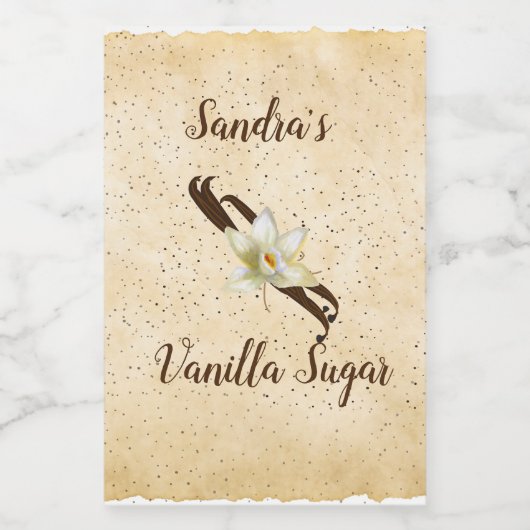 Vanilla Sugar Food Label Voedselcontainer Etiket (Enkel label)