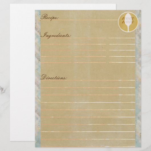 Vanilla Swirl Recipe inserts (Voorkant / Achterkant)
