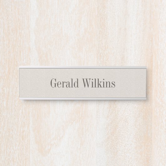Vanilla Tan Wall Dek Name Bord Deurbordje (Voorkant)