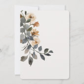 Vanilla White Boho Roses Cream Wedding Kaart (Achterkant)