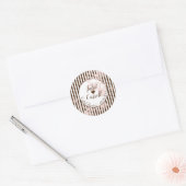 Vanilla Wit en Chocolade Bruidsdouche  Ronde Sticker (Envelop)