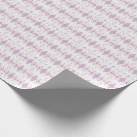 Vanilla wit roze lavender geometrisch kunstontwerp cadeaupapier (Hoek)