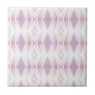 Vanilla wit roze lavender geometrisch kunstontwerp tegeltje
