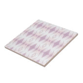 Vanilla wit roze lavender geometrisch kunstontwerp tegeltje (Zijkant)