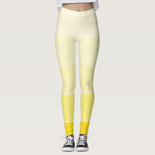 Vanilla Yellow White Sjabloon Elegant Modern Leggings