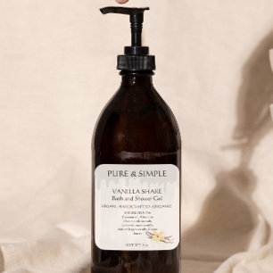 Vanille badgel douche ambachtelijk product    vierkante sticker