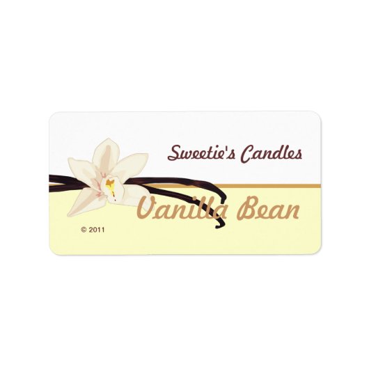 Vanille Bean Labels (Voorkant)