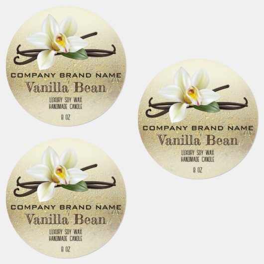 Vanille Bean Spice Labels (Groep)