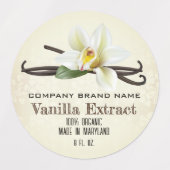 Vanille Bean Spice Labels (Design 1)