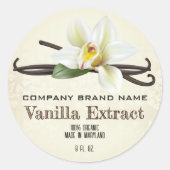 Vanille Bean Spice Ronde Sticker (Voorkant)