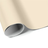 Vanille beige effen kleur cadeaupapier (Rol Hoek)