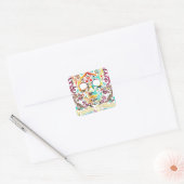 Vanille Boosdoener Vierkante Sticker (Envelop)