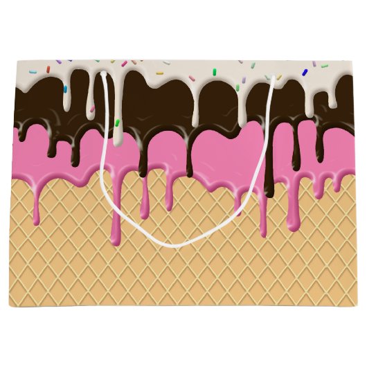 vanille chocolade-aardbeienijs groot cadeauzakje (Voorkant)