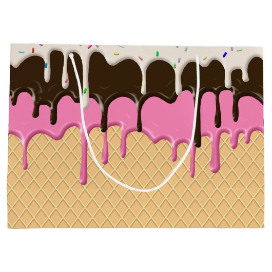 vanille chocolade-aardbeienijs groot cadeauzakje (Achterkant)