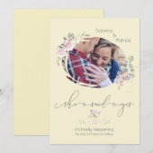 Vanille Citroen Bleke Blush Foto  Save The Date (Voorkant / Achterkant)