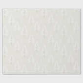 Vanille Crème Kerstbomen Cadeaupapier (Vlak)