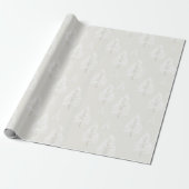 Vanille Crème Kerstbomen Cadeaupapier (Uitgerold)