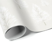 Vanille Crème Kerstbomen Cadeaupapier (Rol Hoek)