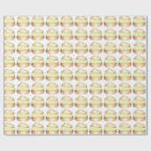 Vanille Crème Puff Dessert Franse Choux Bun Cadeaupapier (Vlak)