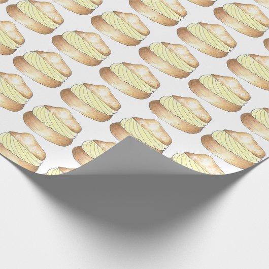 Vanille Crème Puff Dessert Franse Choux Bun Cadeaupapier (Hoek)