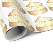 Vanille Crème Puff Dessert Franse Choux Bun Cadeaupapier (Rol Hoek)