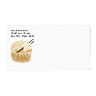 Vanille Cupcake Etiket