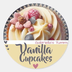 Vanille Cupcake Fotosjabloon Baking Label