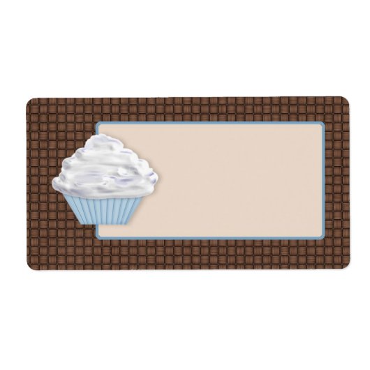 Vanille Cupcake productetiketten Etiket (Voorkant)