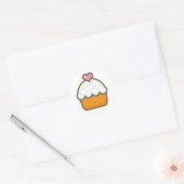 vanille cupcake ronde sticker (Envelop)
