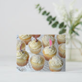 Vanille cupcakes briefkaart (Staand voorkant)