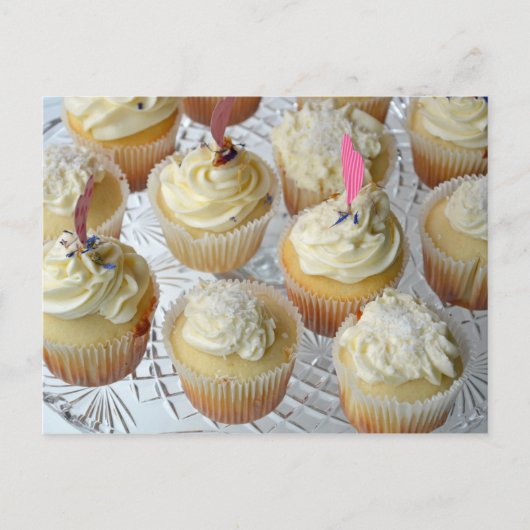 Vanille cupcakes briefkaart (Voorkant)