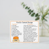 Vanille Custard Recept Kaart (Staand voorkant)