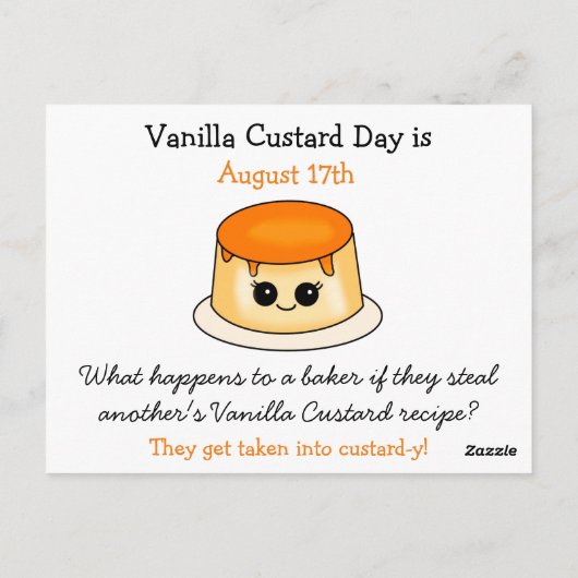 Vanille Custard Recept Kaart (Achterkant)