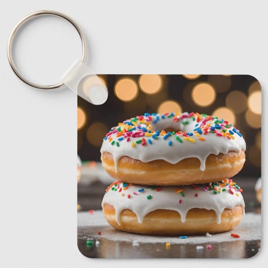 Vanille Donuts Sleutelhanger (Voorkant)