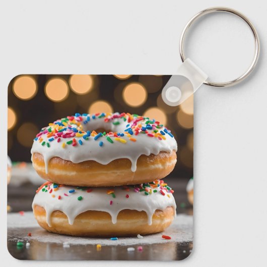 Vanille Donuts Sleutelhanger (Achterkant)