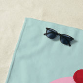 Vanille en aardbei Ice Cone Naam en kleur Strandlaken (In situ)