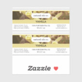 Vanille etherische oliën geur flesetiket sticker (Vel)