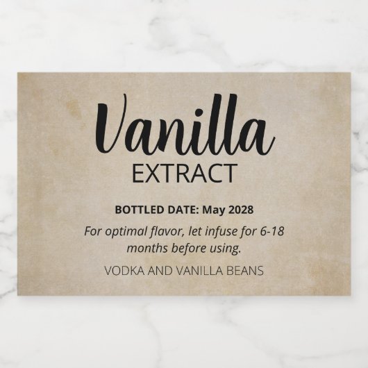 vanille-extract 3x2 VE001_04RT Sparkling Wijnetiket (Enkel label)