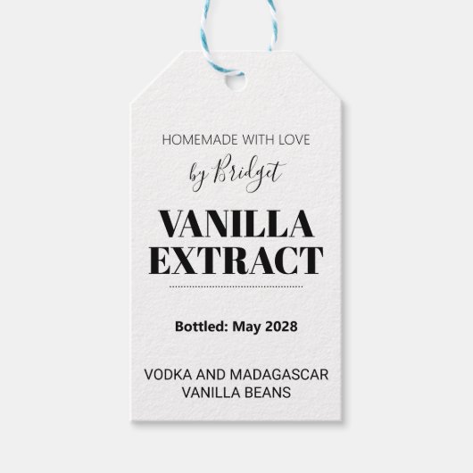 Vanille-extract cadeaukaart 001 cadeaulabel (Voorkant)