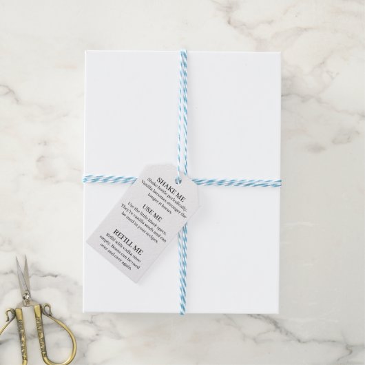 Vanille-extract fleslabel cadeaulabel (Met Touw)