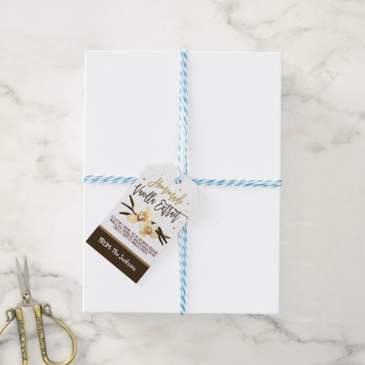 Vanille Extract Gift Label Cadeaulabel (Met Touw)