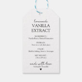 Vanille-extract instructies tweezijdig cadeaulabel (Achterkant)