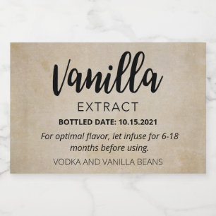  Vanille Extract Label VE001_04RT Sparkling Wijnetiket