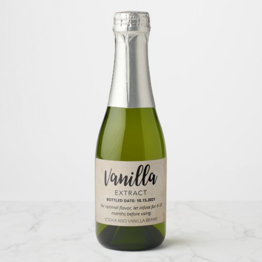  Vanille Extract Label VE001_04RT Sparkling Wijnetiket (Voorkant)