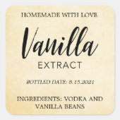  Vanille Extract Label VE003_02sq (Voorkant)